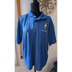 Men's Vintage Everybody Duck John Baron SS Polo Shirt Size Large Blue CMS Casual